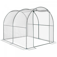 Outsunny 6,6 'x 8,2 'x 6,6 'dome Tunnel Serre Abri Jardin Maison Chaude Tente De Culture Avec Porte