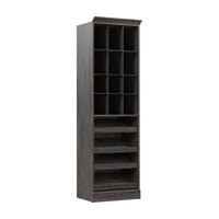 Organisateur de garde-robe pour chaussures Versatile de Bestar de 25 po (L) - gris noyer