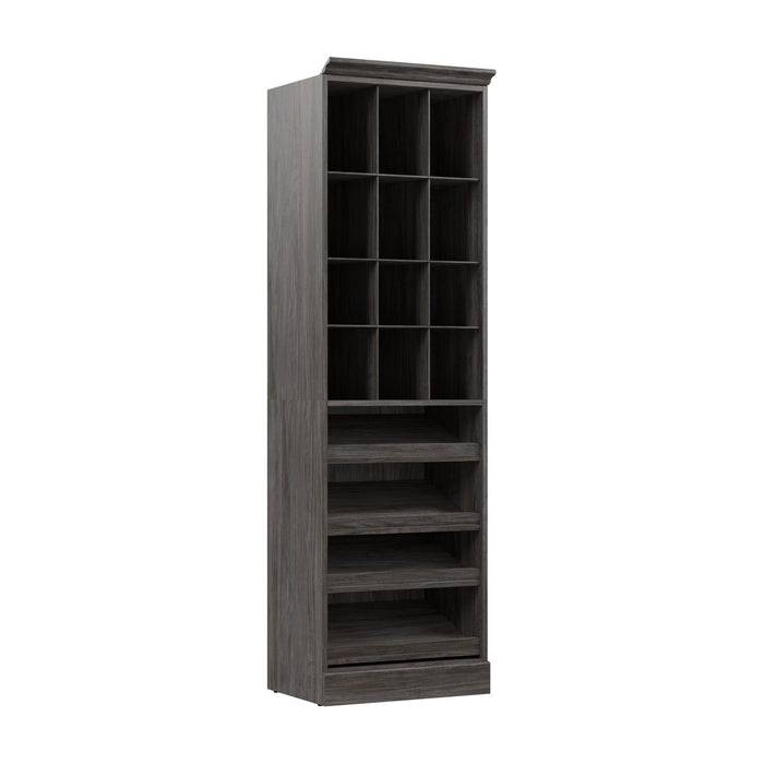 Organisateur de garde-robe pour chaussures Versatile de Bestar de 25 po (L) - gris noyer