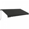 Outsunny 12' X 10' Auvent Retractable, Abri Pare-soleil, Gris Fonce