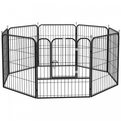 Pawhut 8 Panel Pet Playpen Play Yard Fence Home Diy Heavy-duty Metal Foldable Indoor Outdoor 31" X 3|Pawhut Parc A 8 Panneaux Pour Animaux De Compagnie Pliable Metal Interieur Exterieur 31" X 31"