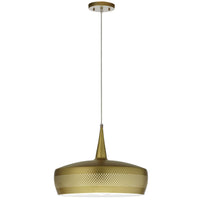 Luminaire suspendu Pixie de Dainolite avec fini peint laiton vieilli et 1 ampoule