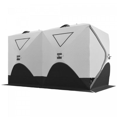 Outsunny 8-person Insulated Ice Fishing Tent, Pop-up, For -22℉, Grey