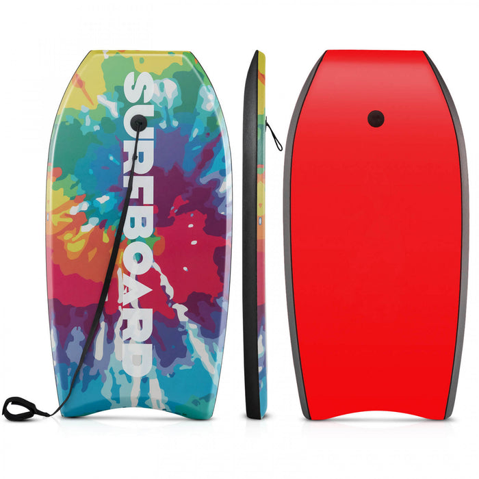 Costway 37\" Body Board Leger Avec Eps Core Xpe Deck Hdpe Fond Croissant Tail Colore