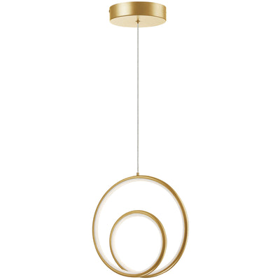 Dainolite Gabriel LED Pendant 22w Aged Brass Finish White Silicone Diffuser Lamp|Luminaire suspendu Gabriel de Dainolite en silicone blanc qui diffuse la lumière, avec fini laiton vieilli et ampoule à DEL de 22 W