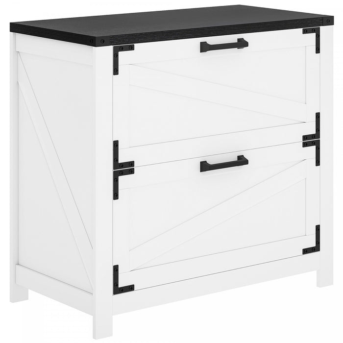 HOMCOM Classeur vertical a 2 tiroirs pour bureau a domicile, Blanc