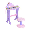 Qaba Piano Pour Enfants Instrument A Clavier Electronique Avec Microphone Et Tabouret 32 Touches Jouet Musical Orgue Cadeau Educatif Pour Enfants Rose