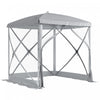 Outsunny Tente De Camping A Ecran Escamotable Installation Instantanee Gris