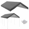 Outsunny Housse de rechange pour auvent avec cordons elastiques, gris fonce