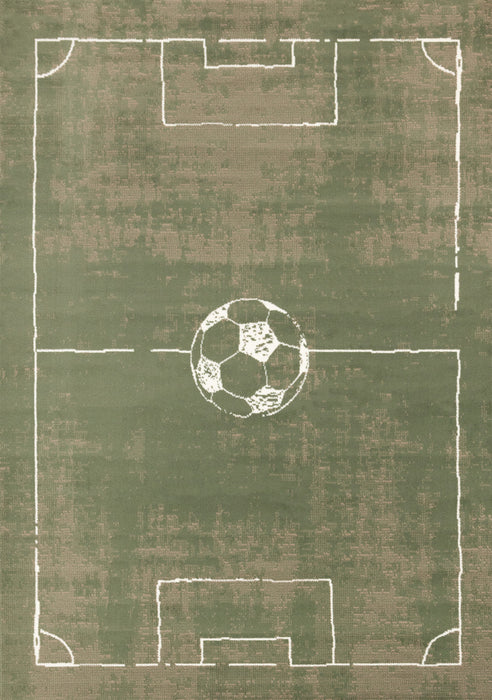 Carpette Forte à motif de terrain de soccer pour enfants - 3 pi 11 po x 5 pi 7 po