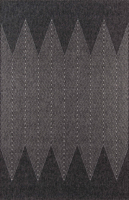 Tapis Contemporain Raven 5'0\" x 7'6\" en Gris