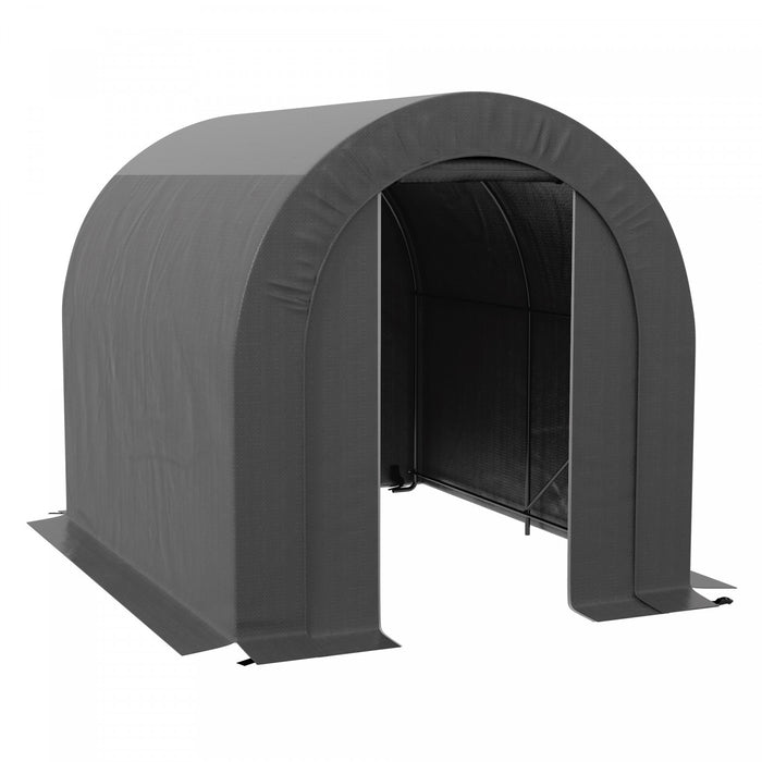 Outsunny Remise De Rangement Exterieure, Remise A Velo En Acier Galvanise