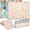 Tapis de Jeu pour Bebe Qaba Double Face, Tapis d'Activite Pliable, 180L x 150W cm