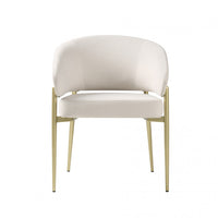  Jeremy Chaises De Salle A Manger Modernes, Ensemble De 2, Chaises Laterales Tapisees En Tissu Avec Structure Metallique, Beige