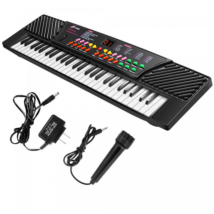 Costway Clavier Electronique 54 Touches, Piano Electrique pour Enfants avec Micro et Adaptateur