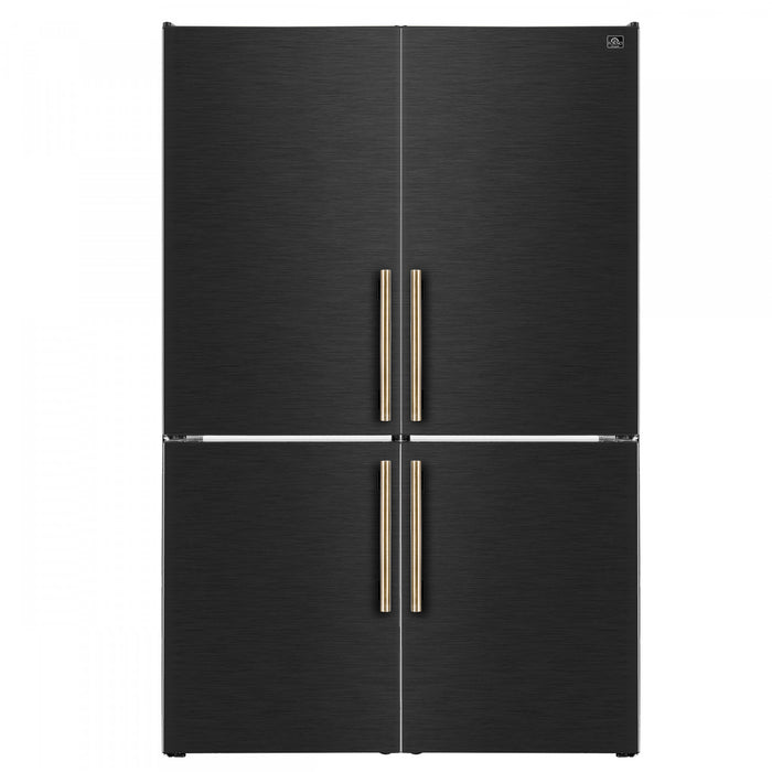 Refrigerateur Custodia de 48 po, 20,6 pi³, avec machine a glacons, noir – FFFFD1766-48BLK
