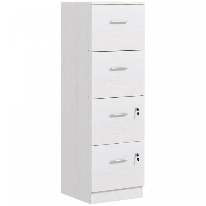 HOMCOM Classeur verrouillable a 4 tiroirs pour format A4 et lettre