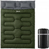 Outsunny Sac de Couchage Double, Taille Queen pour 2 Personnes, Vert