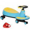 Qaba Voiture Pour Enfants De 2 A 6 Ans, Avec Corde De Traction Pour Les Parents, Musique, Lumiere, Voiture Sans Piles, Mouvement De Torsion Pour Diriger, Bleu