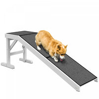 Pawhut Pet Rampe Marches De Lit Pour Chiens Chats Tapis Antiderapant Plate-forme En Bois De Pin 59.7