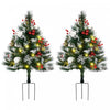 Homcom Paquet De 2 Sapins De Noel Artificiels Pre-illumines