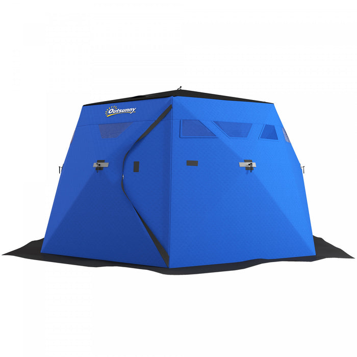 Outsunny Tente De Peche Sur Glace, Abri De Peche Sur Glace Pour 4 Personnes