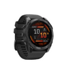  Slate Gray With Black Silicone Band