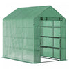 Outsunny Serre A 2 Niveaux Outsunny 84 \"x 56\" X 77\" Pour Plantes D'exterieur Couverture En Pe Cadre En Acier Avec Porte Enroulable Vert