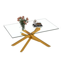 Table basse rectangulaire en verre de 39,37