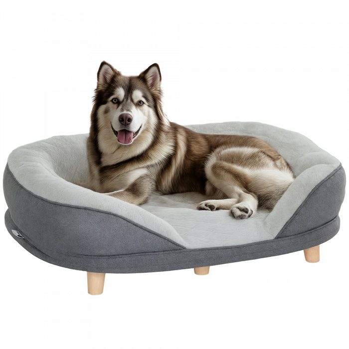 Canape-lit PawHut pour chien de grande taille, canape pour chat avec tissu en velours doux