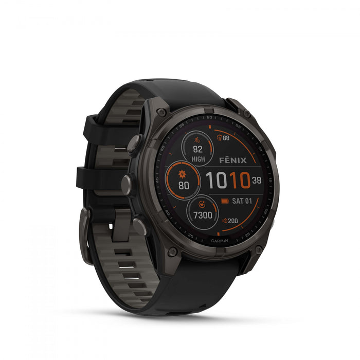  Carbon Gray Dlc Titanium With Black/pebble Gray Silicone Band