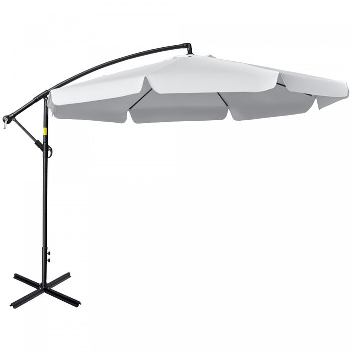 Outsunny Parasol De Patio, Blanc
