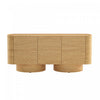 Buffet contemporain Solis 183 cm en bois massif naturel (3 portes)