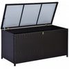 Outsunny Boite De Rangement En Rotin Marron