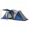 Outsunny Tente de Camping Multi-Pieces pour 8-12 Personnes, Bleu Marine & Gris Clair
