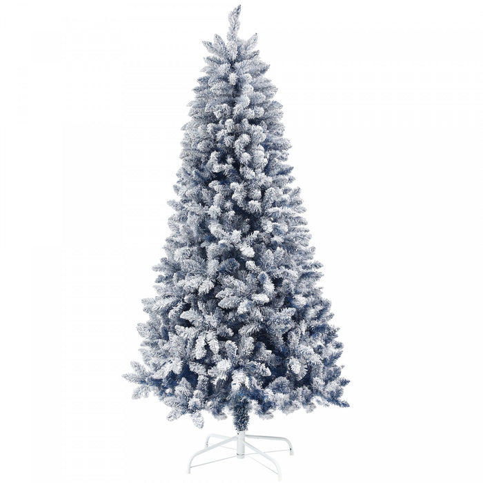 Homcom Arbre De Noel Artificiel De 6 Pi Avec Branches Floquees De Neige