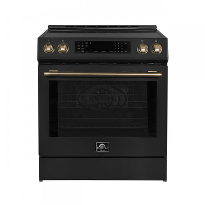 Forno Donatello Espresso 30" Induction Range, Black- FFSIN0905-30BLK | Cuisiniere a induction Donatello Espresso de 30 po, noire – FFSIN0905-30BLK