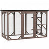 Pawhut Cage Pour Chat Maison D'exterieur En Bois Pour Chat Cage Interieure Avec Toit En Asphalte, Plateformes A Plusieurs Niveaux Et Grande Porte D'entree - 71\"l, Marron