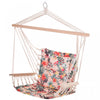 Outsunny Hamac Chaise Portable Suspendu Corde De Coton Balancoire Chaise Siege De Lit De Couchage Avec Repose-pieds Pour Jardin Exterieur Camping Multicolore