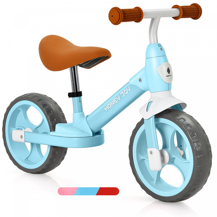 Honey Joy Kids Balance Bike Toddler Training Bike W / Feetrests Pour 2-5 Ans Bleu