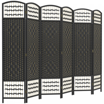 Homcom 6 Panel Folding Room Divider 5.6 Ft Privacy Screen|Homcom Paravent Pliable A 6 Panneaux, Ecran De Confidentialite