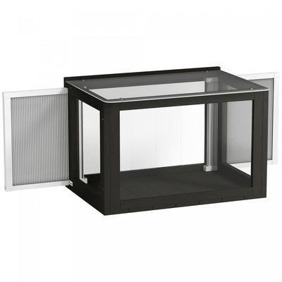 PawHut Acrylic Cat Window Catio, Catio Outdoor Enclosure with Wooden Frame, Cat Window Box with Waterproof Roof for Sunbathing, Napping, Enjoying The Outdoor Sight, for 25"–41"