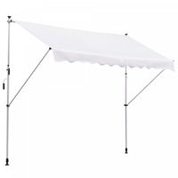 Outsunny Store Banne Manuel Retractable Inclinaison Et Hauteur Reglable Installation Rapide Metal Al