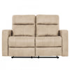 Causeuse inclinable manuelle Denton de 57 po en similicuir - Taupe