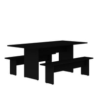  Ensemble de salle a manger moderne Nomad 3 pieces en noir