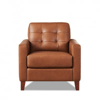  Hydeline Aiden Fauteuil en cuir – Brun