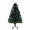 Homcom Arbre De Noel Artificiel A Fibre Optique Pre-illumine De 4 Pieds Avec 130 Branches Et Lumieres Led