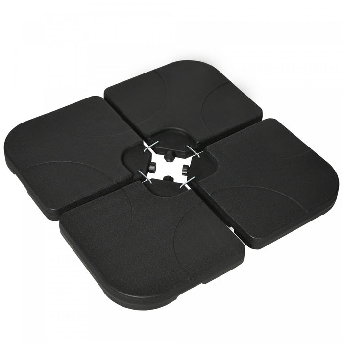 Outsunny Pied de parapluie 4 pieces avec verrouillage en U