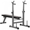 Soozier Banc De Musculation Pliable Hauteur Reglable Avec Support D'halteres Pour La Salle De Sport A Domicile, Banc D'entrainement Fitness Multi-usage Pour Musculation