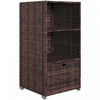 Outsunny Meuble De Rangement Avec 2 Etageres 1 Tiroir, Brun Mixte